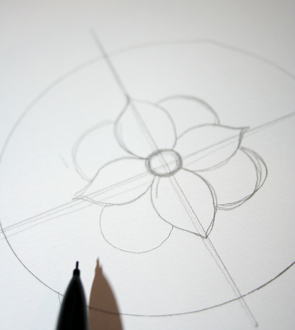 600x672 How To Draw A Mandala - Mandala Drawing Easy