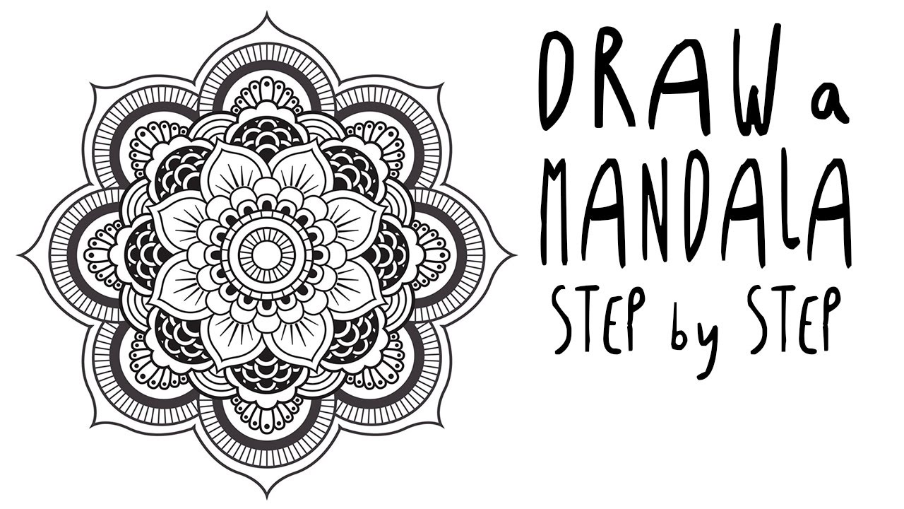 1280x720 How To Draw A Mandala Step - Mandala Drawing Easy