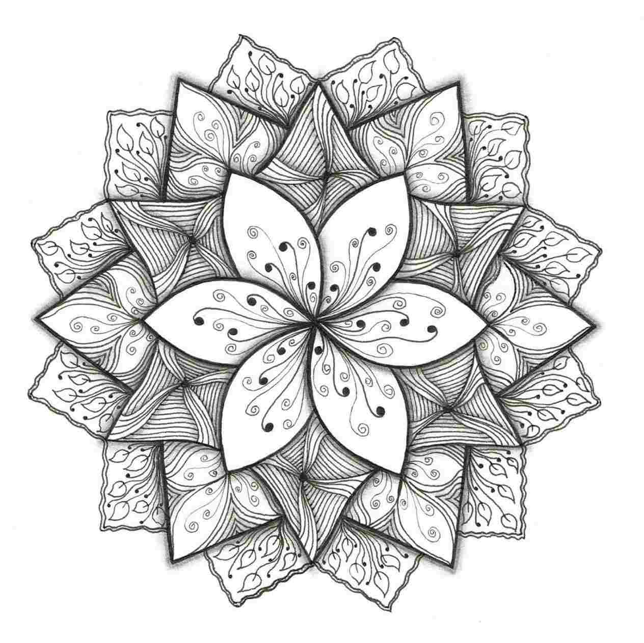 1264x1262 Easy Mandala Art Drawing - Mandala Drawing Easy