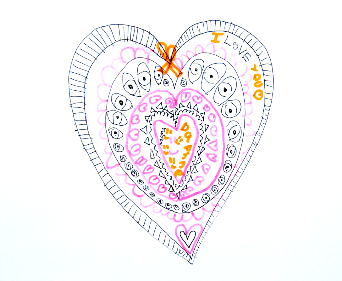 680x560 A Simple Heart Drawing Activity To Connect With Your Kids - Mandala Drawing For Kids