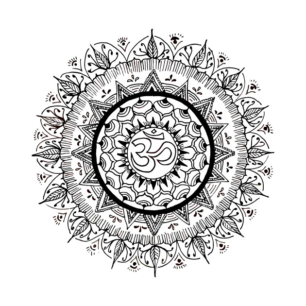 630x630 Om Mandala Drawing - Mandala Drawing For Kids