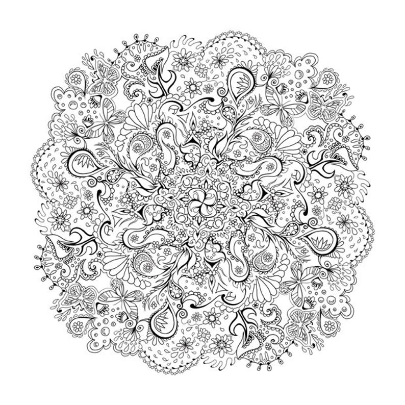 794x794 Adult Colouring Book - Mandala Drawing For Kids