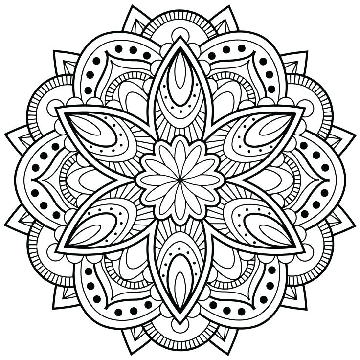 736x736 Coloring Arts Mandala Pages Kids Online For Adults Artwork - Mandala Drawing For Kids