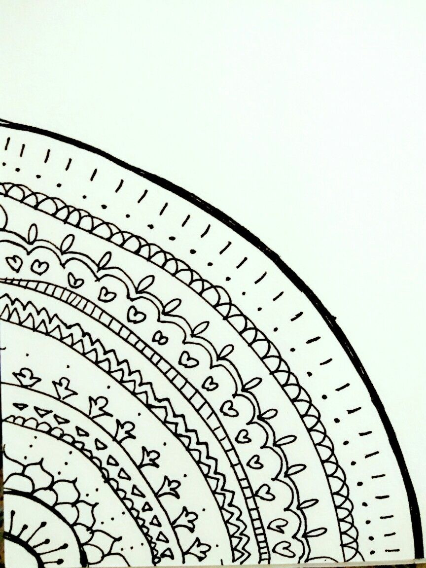 864x1152 Mandala Art Drawing Step - Mandala Drawing Online