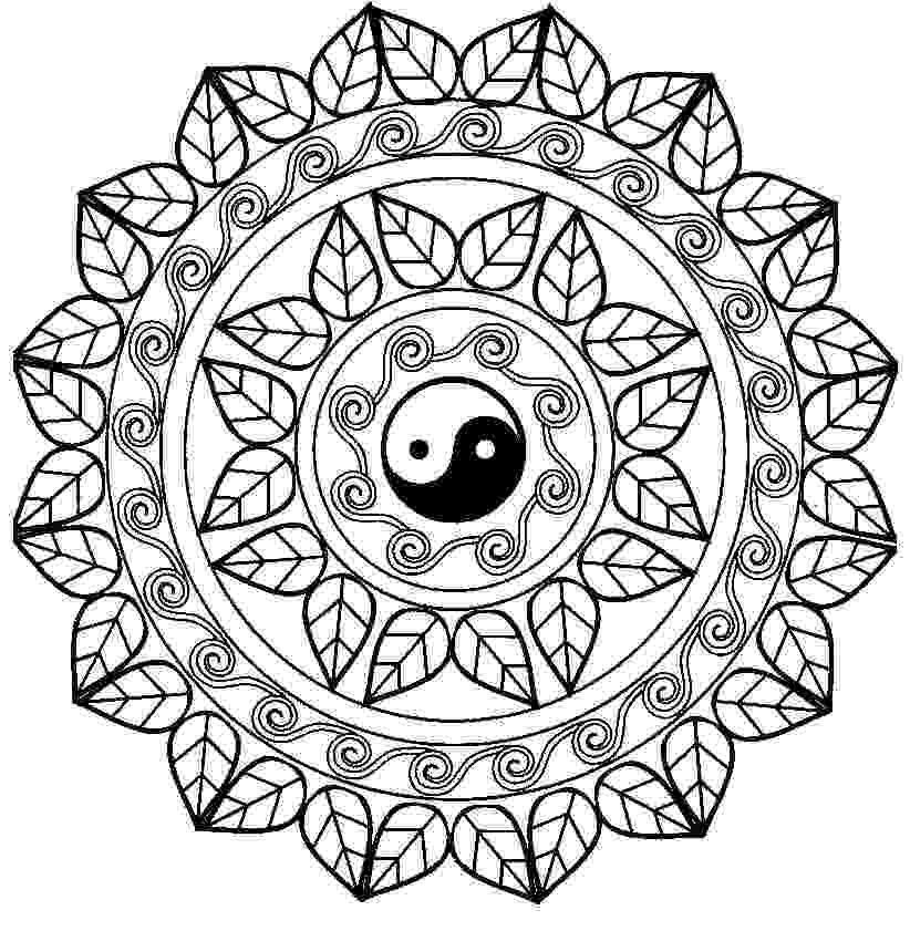 822x841 Mandala Con El Free Printable Online Yin Yang Coloring Pages - Mandala Drawing Online