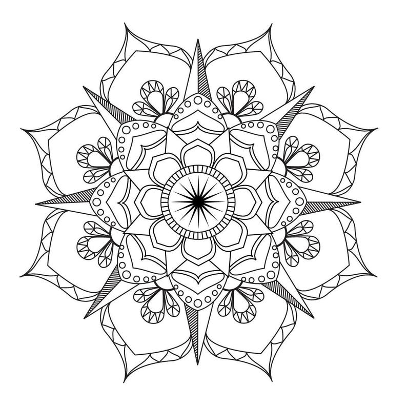 794x794 Flower Mandala Coloring - Mandala Drawing Pdf