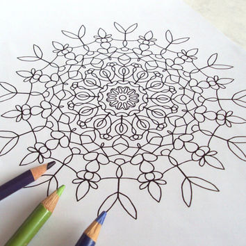 354x354 Mandala Coloring Page - Mandala Drawing Pdf