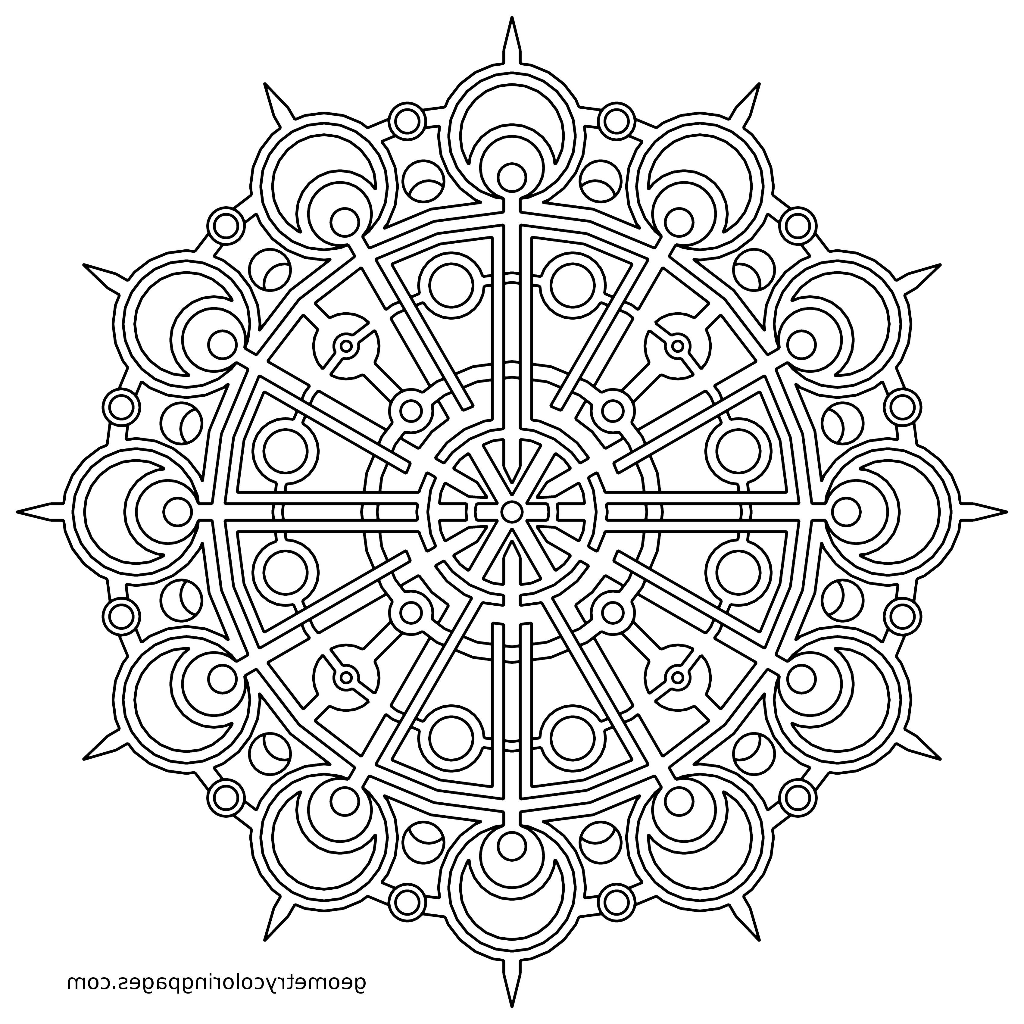 3400x3400 Mandala Coloring Pages Pdf Geometric Coloring Pages Pdf - Mandala Drawing Pdf