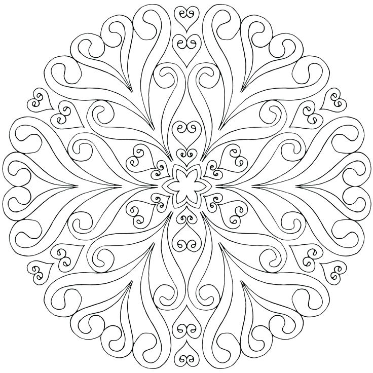 736x736 Mandala To Color Homelandsecuritynews - Mandala Drawing Pdf