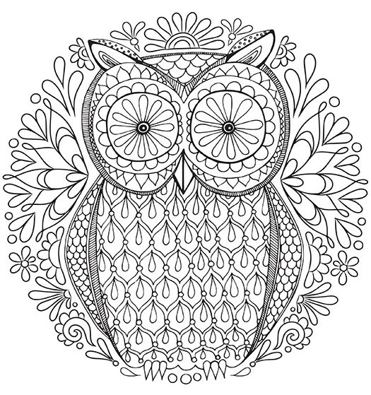 525x559 Free Adult Coloring Pages Detailed Printable Coloring Pages - Mandala Drawing Printable