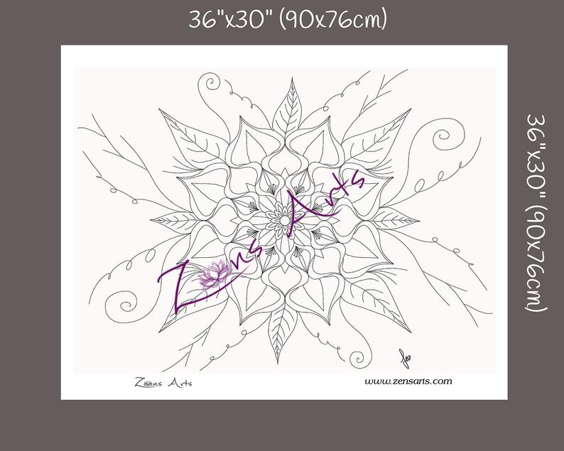 794x635 giant mandala coloring flower mandala drawing coloring etsy - Mandala Drawing Printable