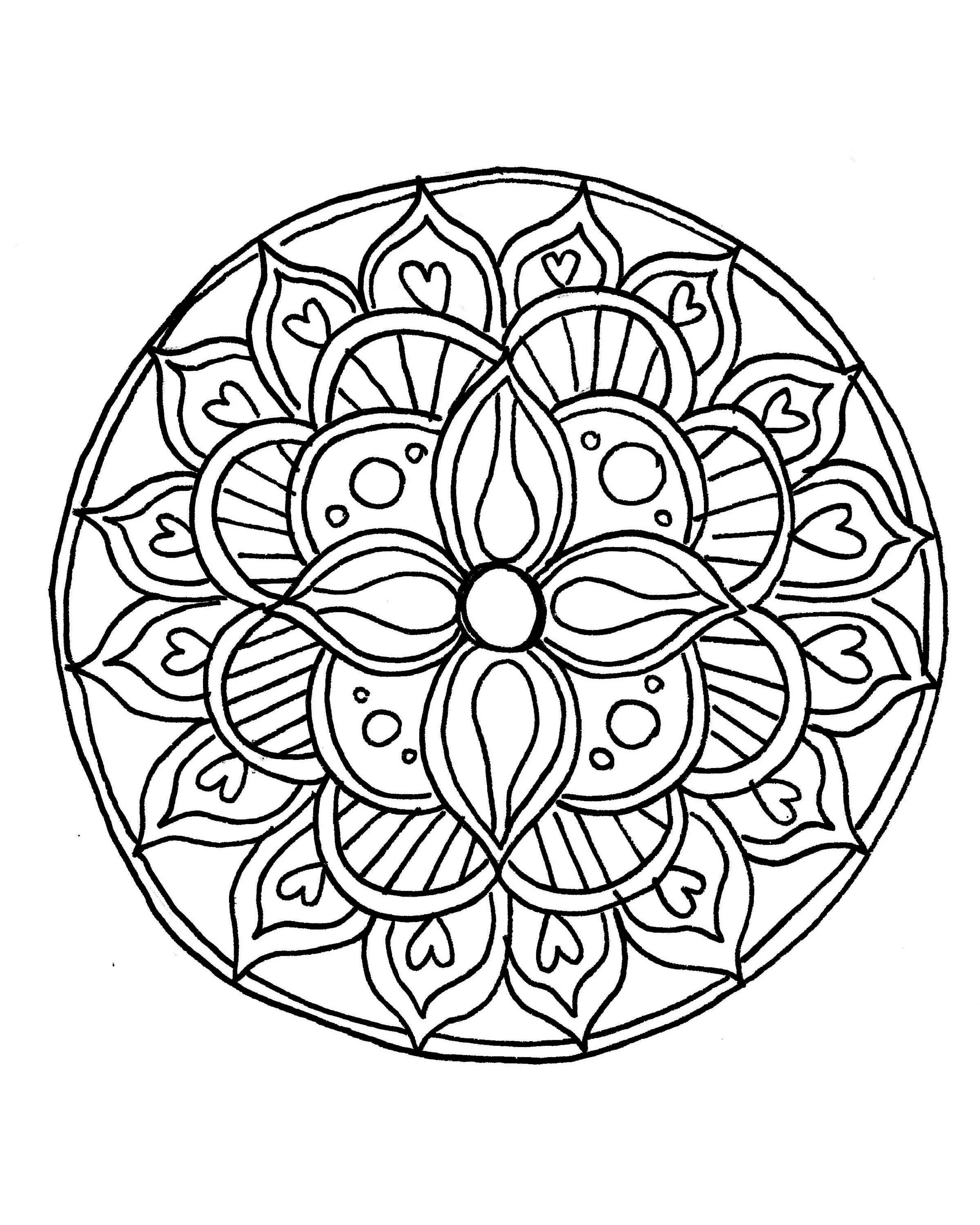 2400x3000 How To Draw A Mandala - Mandala Drawing Printable