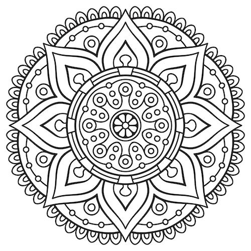 500x500 Mandala Coloring Pages - Mandala Drawing Printable