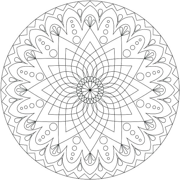 600x600 mandala drawing printable mandalas coloring pages to print mandala - Mandala Drawing Printable