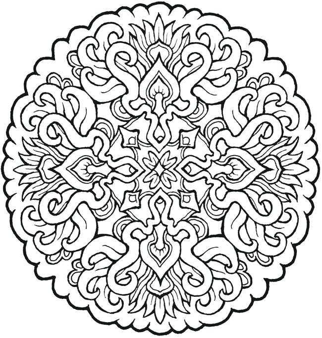 650x682 color mandala coloring pages free native mandala coloring - Mandala Drawing Printable
