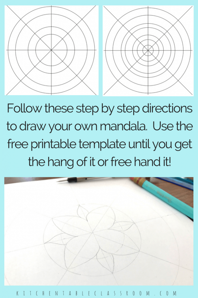 683x1024 Mandalas For Kids With Printable Mandala Template - Mandala Drawing Printable