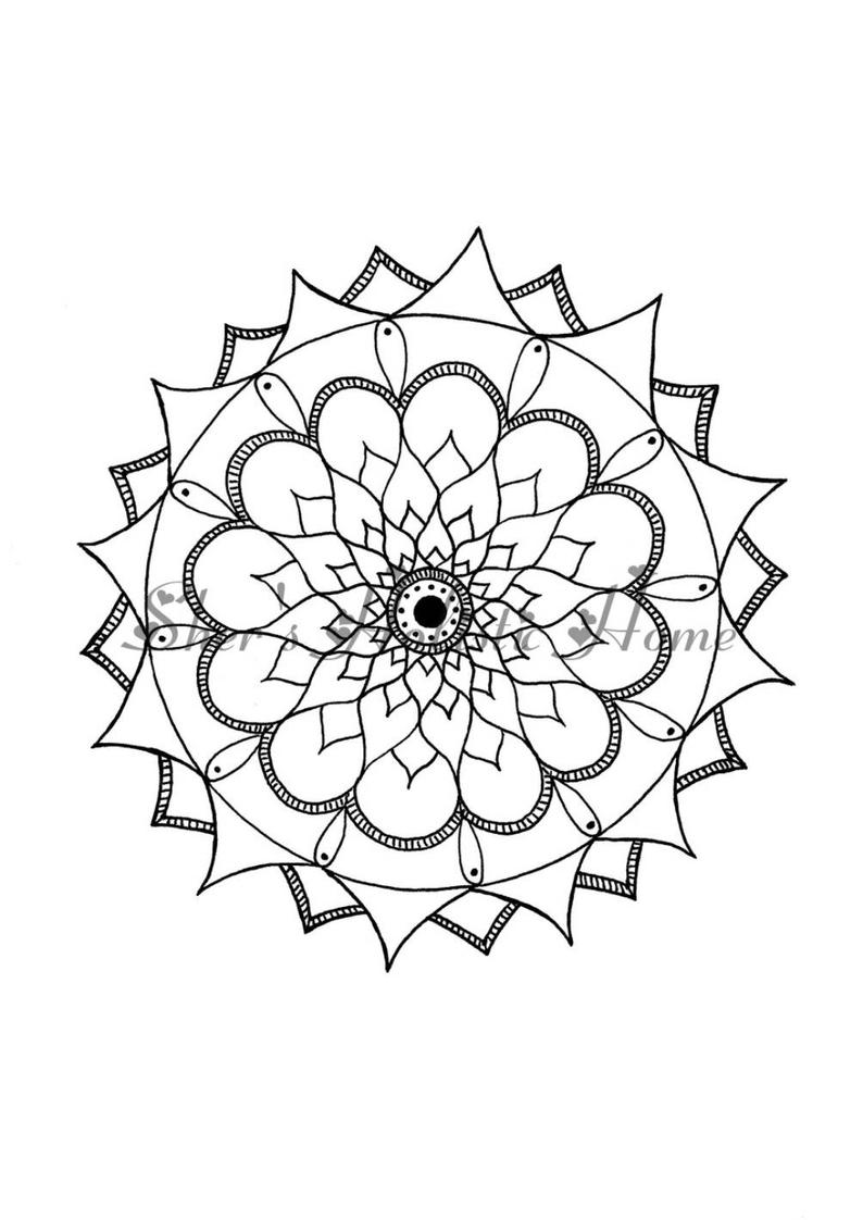 794x1122 flower mandala flower drawing flower coloring - Mandala Flower Drawing
