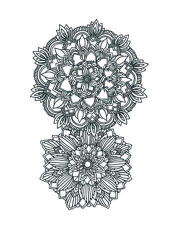 350x450 Tattooed Now! Mandala Flower Ornament - Mandala Flower Drawing