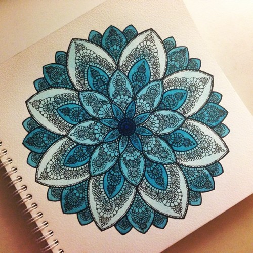 500x500 Drawing Design Colorful Drawings Tattoo Design Designs Mandala - Mandala Flower Drawing