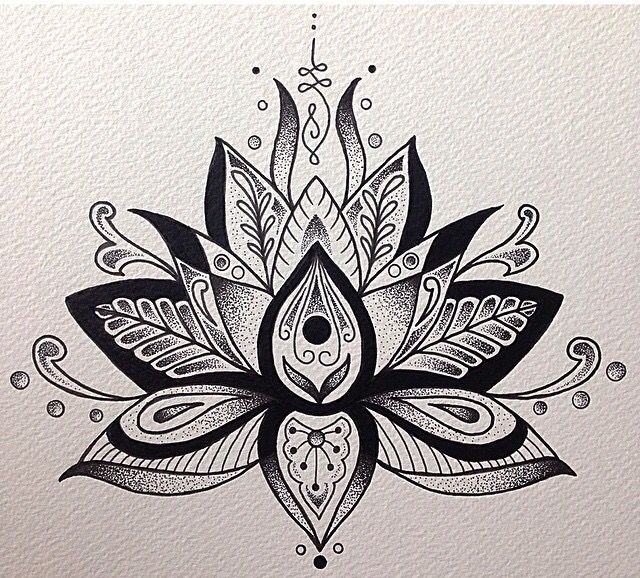 640x578 Mandala Lotus Flower - Mandala Flower Drawing