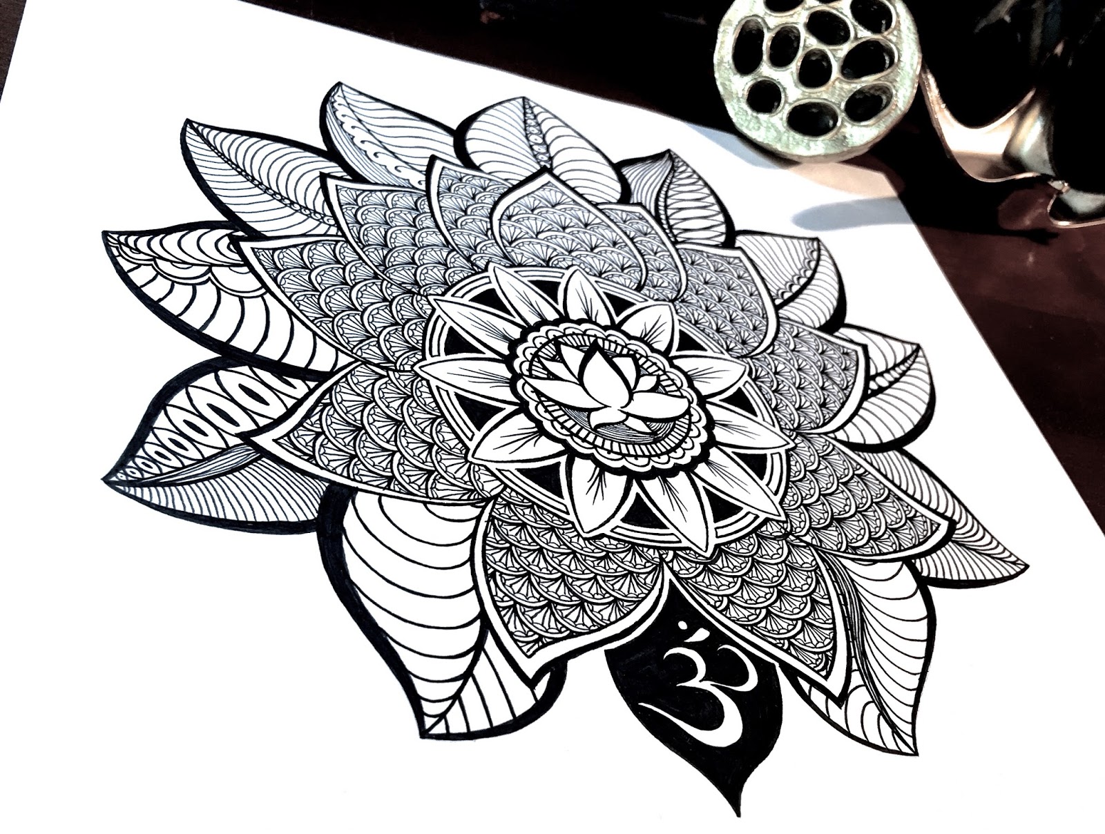 1600x1208 Time Lapse Drawing Lotus Flower Mandala Always Choose - Mandala Lotus Flower Drawing