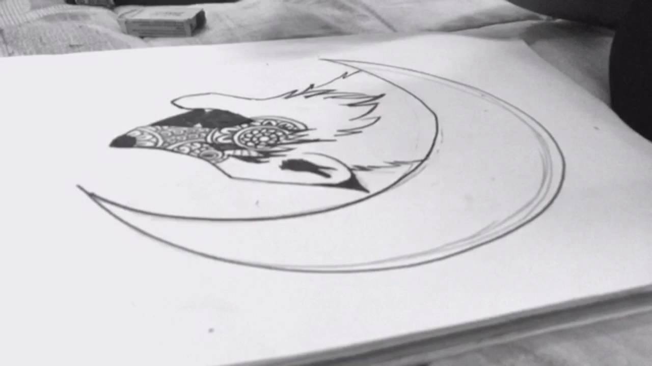 1280x720 How To Draw Wolf Mandala - Mandala Wolf Drawing