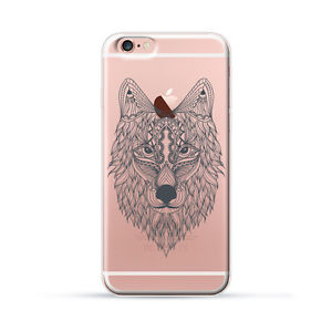 300x300 mandala wolf hand drawing ethnic soft tpu clear case for iphone - Mandala Wolf Drawing
