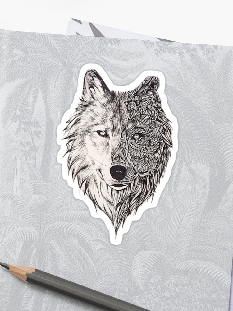 Mandala Wolf Drawing at PaintingValley.com | Explore collection of ...