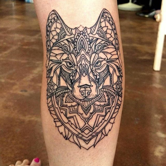 640x640 Mandala Wolf Tattoos Ideas - Mandala Wolf Drawing