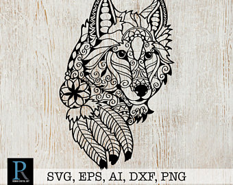 Download Mandala Wolf Drawing at PaintingValley.com | Explore ...