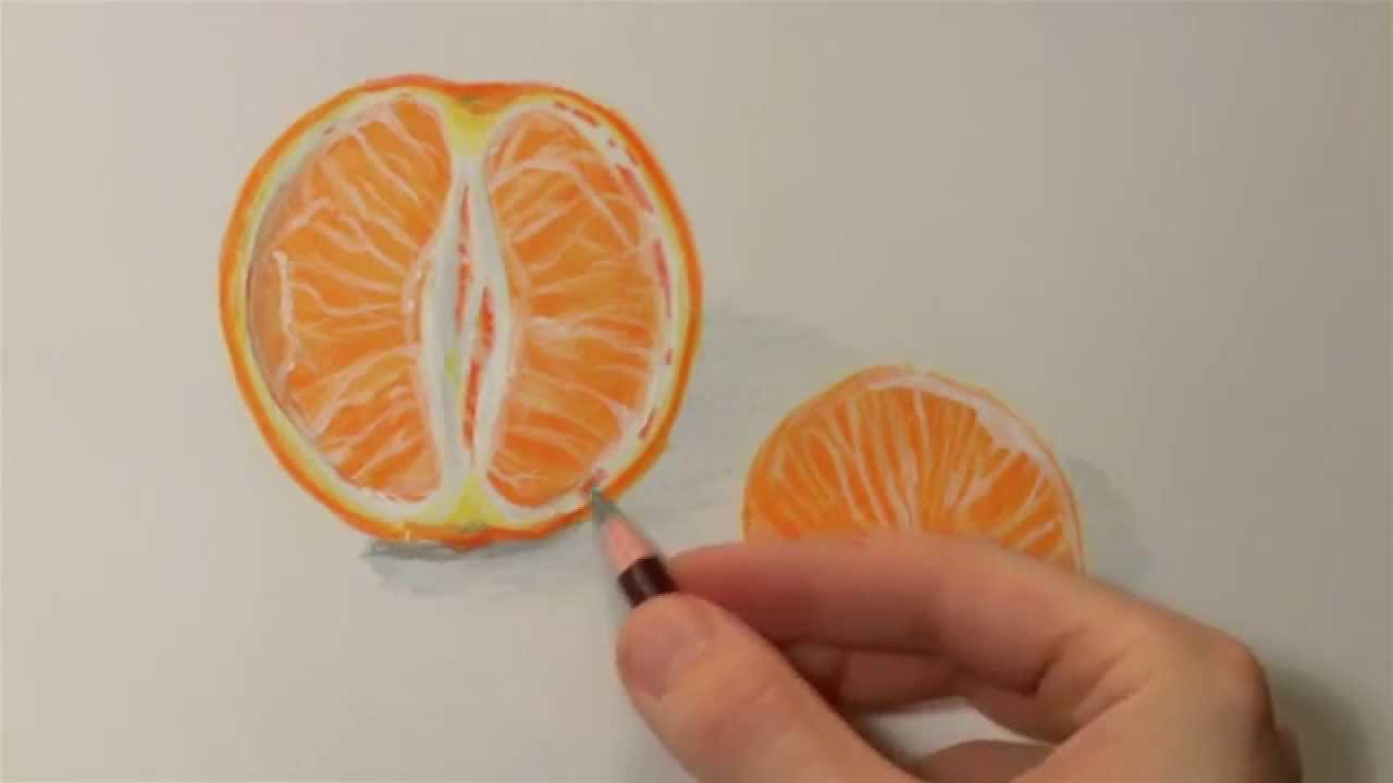 1280x720 how to draw a clementine - Mandarin Drawing