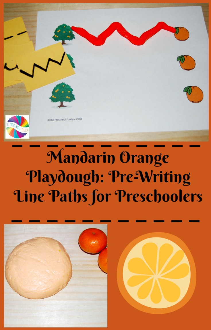 735x1150 mandarin orange playdough pre writing line paths for preschoolers - Mandarin Orange Drawing