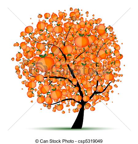 450x470 mandarin tree clipart - Mandarin Orange Drawing