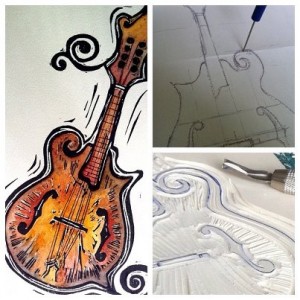 300x300 Custom Artwork A Mandolin Drawing Change - Mandolin Drawing