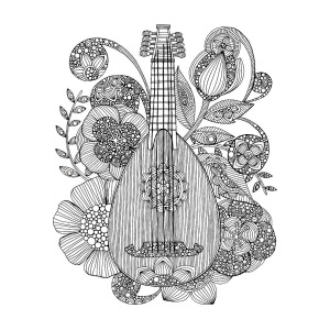 300x300 Ever Mandolin Drawing - Mandolin Drawing