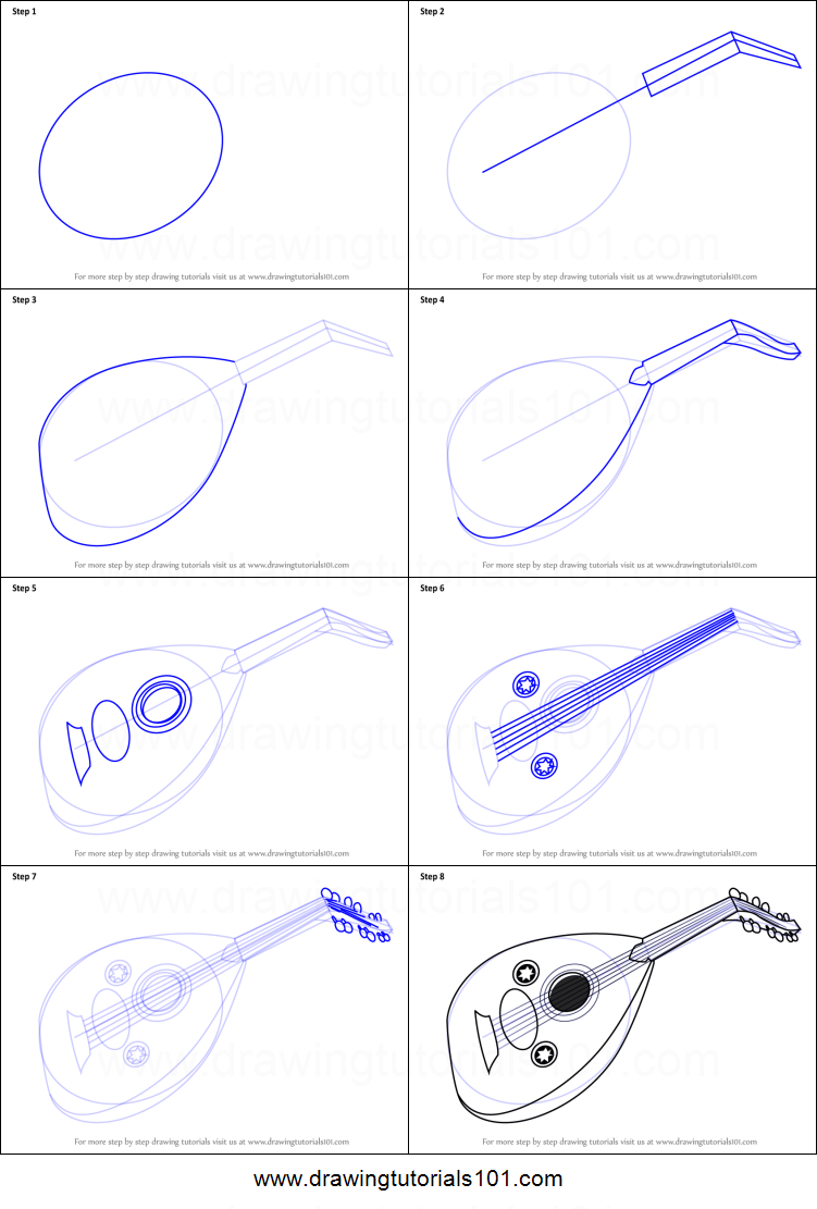 Mandolin Drawing at PaintingValley.com | Explore collection of Mandolin ...