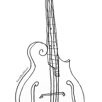 360x360 Mandol Mandolins T Shirt - Mandolin Drawing