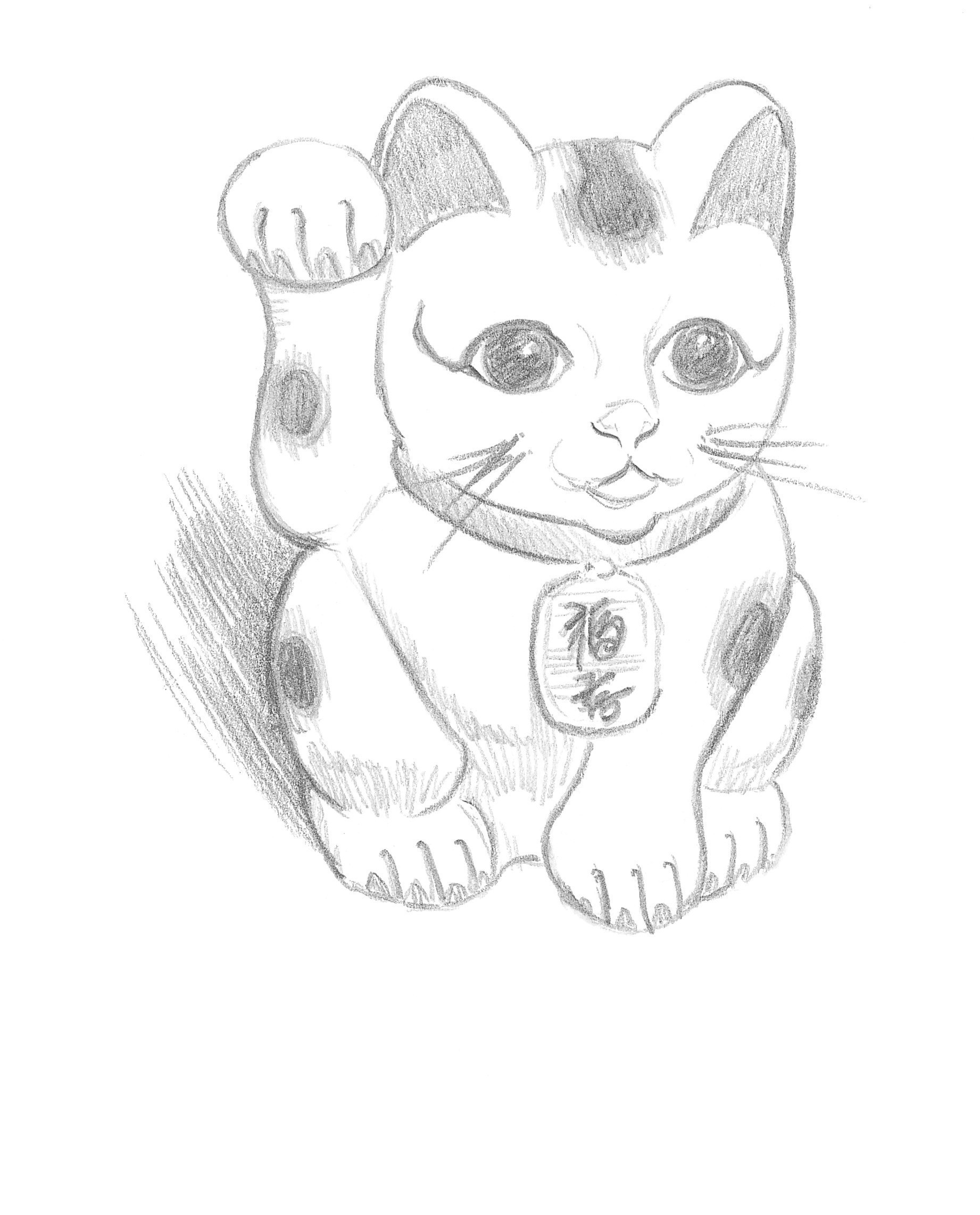 1842x2282 maneki neko extract from things to draw - Maneki Neko Drawing