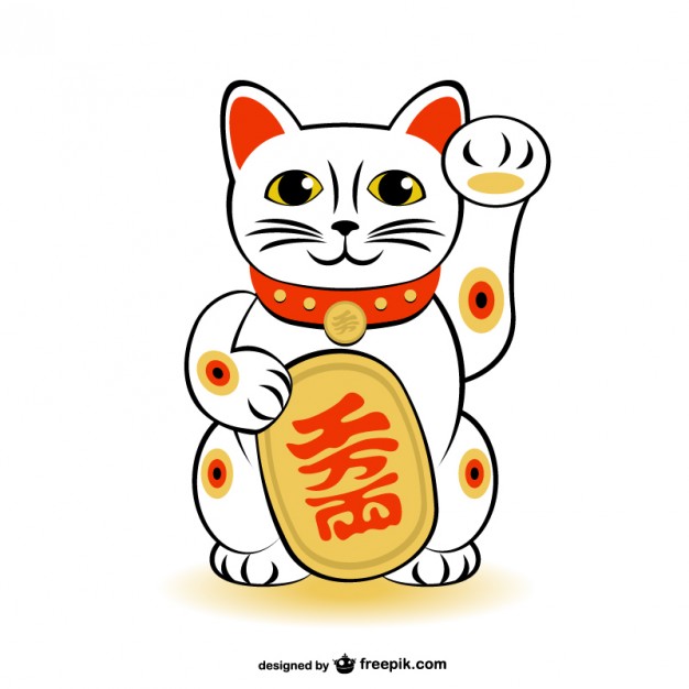 626x626 maneki neko lucky cat vector vector free download - Maneki Neko Drawing