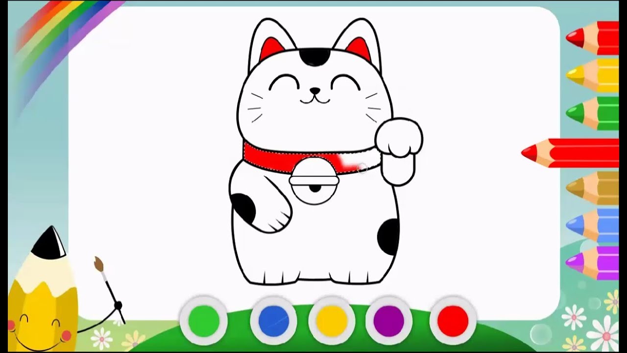 1280x720 fortune cat - Maneki Neko Drawing