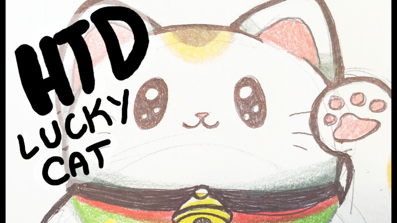 1280x720 how to draw a lucky cat - Maneki Neko Drawing