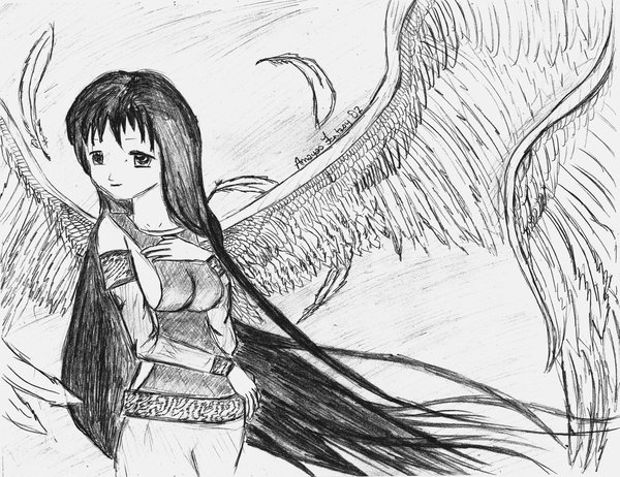 620x477 Angel Drawings, Art Ideas Design Trends - Manga Angel Drawing
