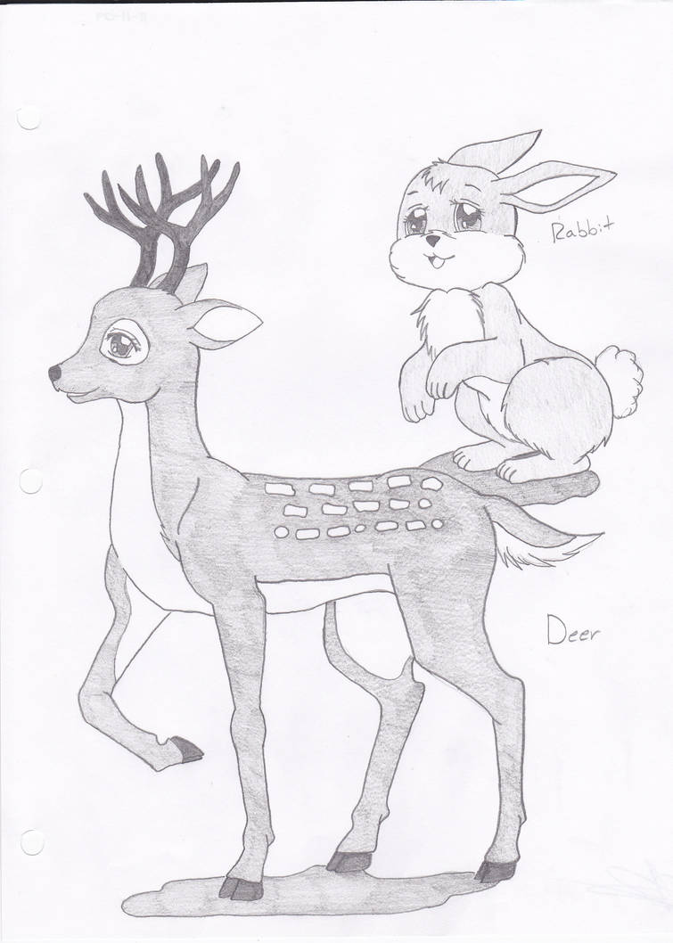 755x1058 Cute Manga Animals - Manga Animals Drawing