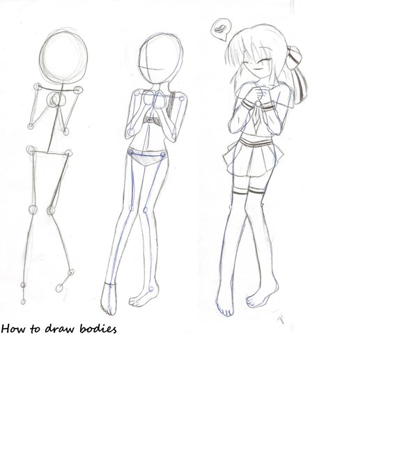 600x652 How To Draw Manga Body - Manga Body Drawing