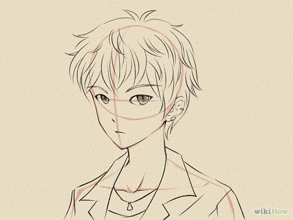 600x450 Draw A Manga Face - Manga Boy Drawing