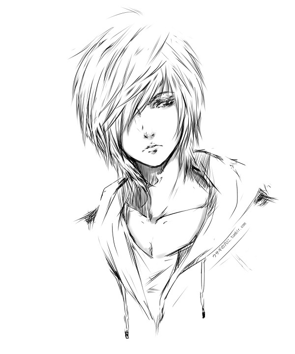 600x720 Anime Boy With Mask Drawing Anime Collection - Manga Boy Drawing