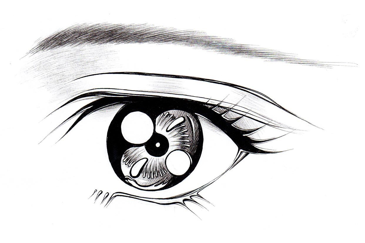 1242x828 How To Draw Female Eyes - Manga Cartoon Drawing