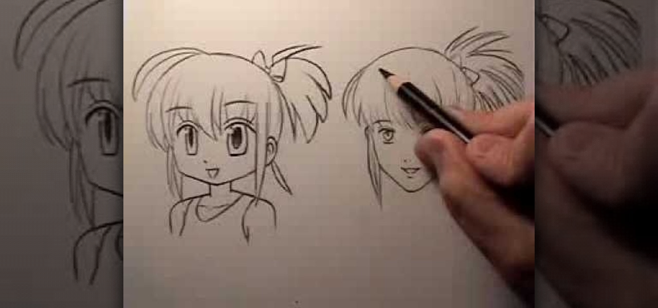 1280x600 How To Draw A Cartoon Vs A Realistic Manga Face Drawing - Manga Cartoon Drawing