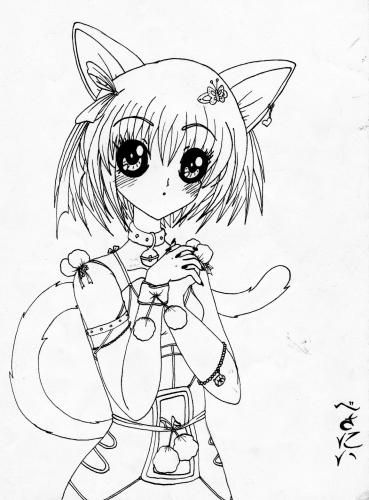 369x500 manga cat girl drawing read manga - Manga Cat Girl Drawing
