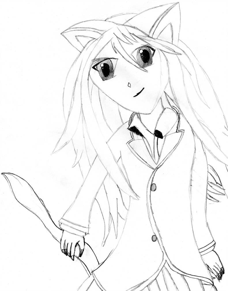 791x1010 Manga Cat Girl - Manga Cat Girl Drawing